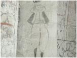 (111/122): Dalekyrkje - We wntrzu kocioa ciekawe freski z XVII w., rysowane niebyt wprawn, jakby dziecic kresk.<br>2005-08-20