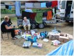 (7/83): Na campingu w Savonlinnie pakujemy prowiant na kajakow cz wyprawy: przez tydzie trzeba si bdzie obej bez sklepu.<br>2014-07-28