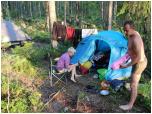 (36/83): Biwak Pyylinoja jak wszystkie biwaki nie oferowa zbyt wielu miejsc na rozstawienie namiotu.<br>2014-08-01