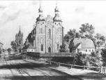 (10/48): Wocawek, katedra<br>Napoleon Orda, ok. 1880 r.<br>Widok katedry i jej otoczenia od zach. z wysokoci mostu na Zgowiczce.