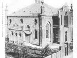 (28/48): Synagoga Wocawek<br>fot. B. Sztejner, przed 1902 r.<br>Widok synagogi widocznej w caej wysokoci.
